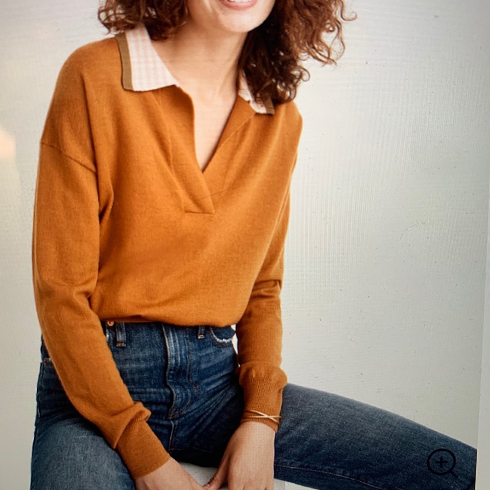 NWT Madewell | Colorblock Polo Sweater